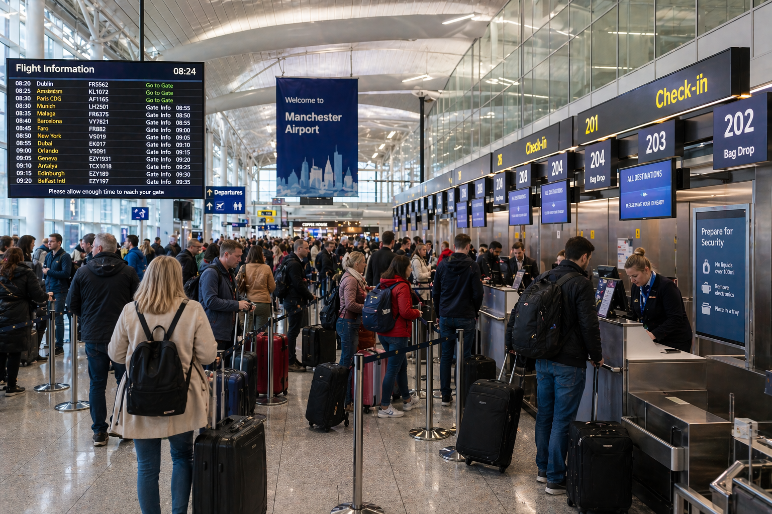 Manchester Airport Peak Hour Crowds Guide